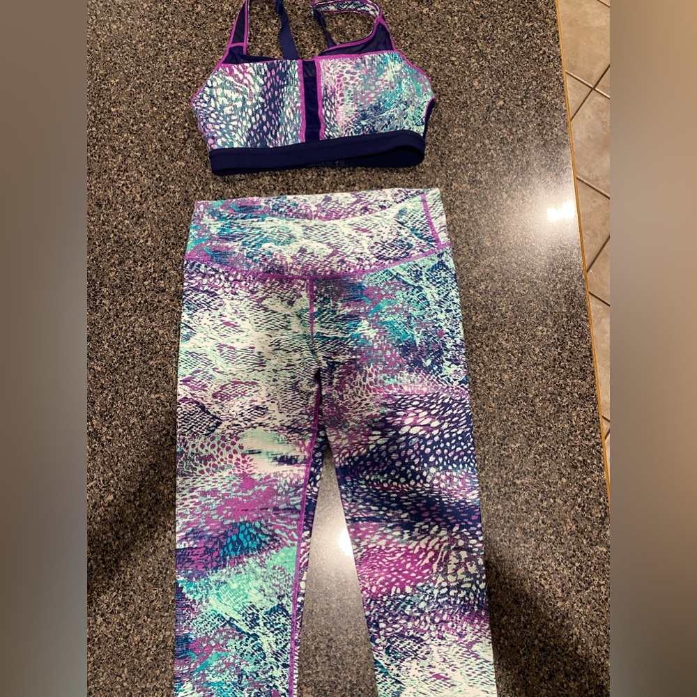 Fabletics bra and pants set.